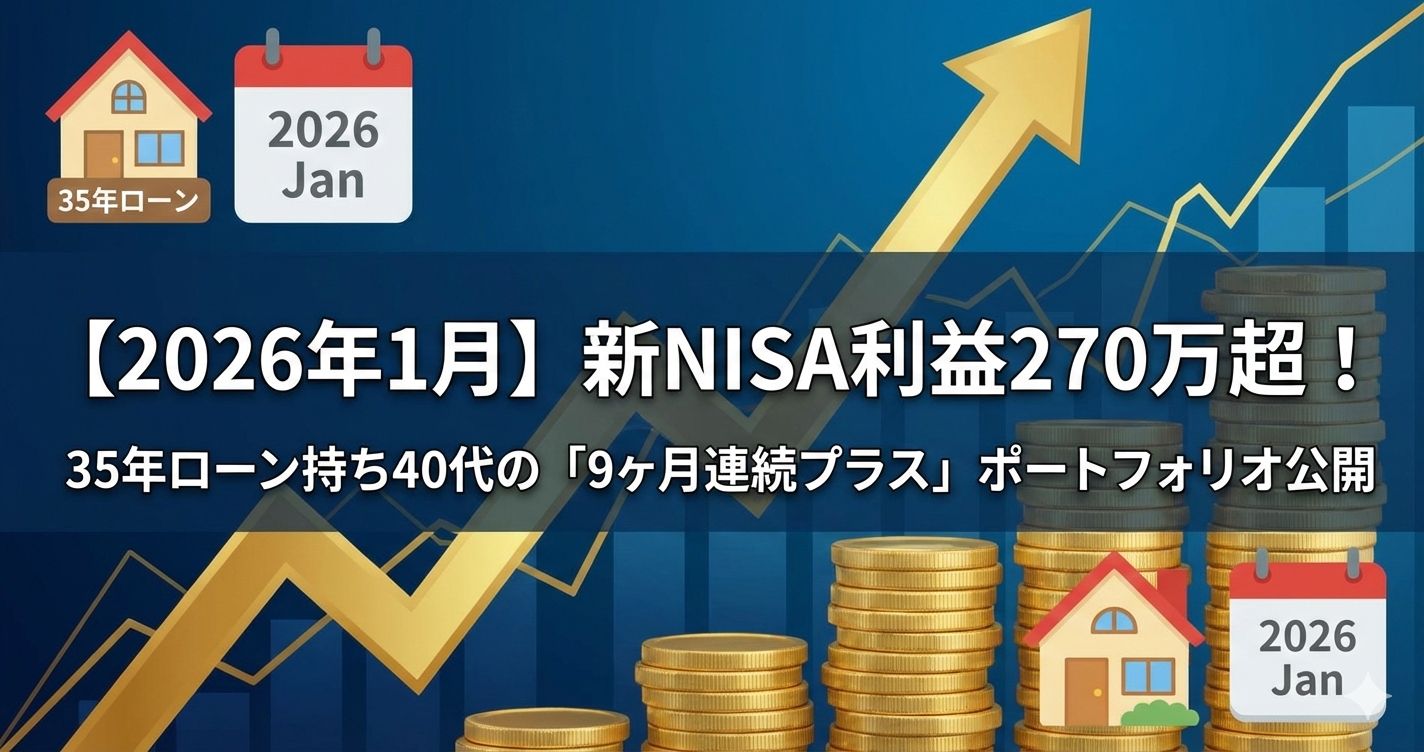 【2026年1月】新NISA利益270万超!35年ローン持ち40代の「9ヶ月連続プラス」ポートフォリオ公開